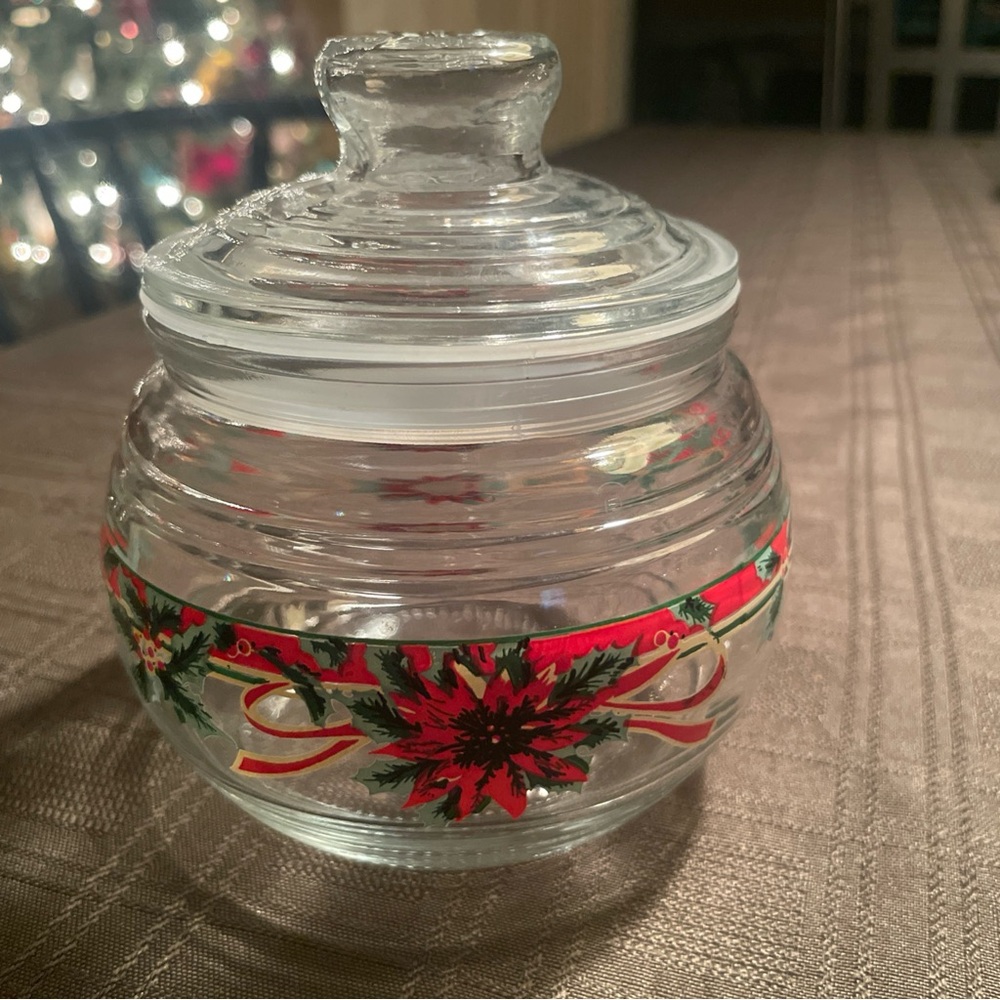 VTG Glass Candy Jar/Sugar Bowl